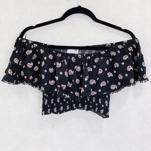 Off the shoulder crop top